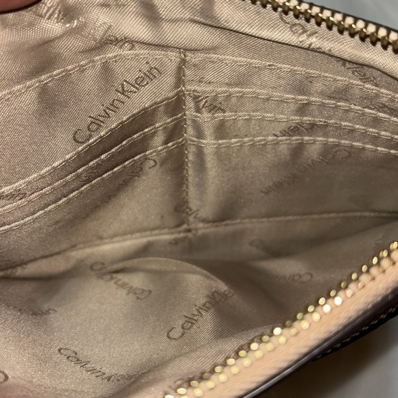 Calvin Klein Saffiano Leather Large Slim Wristlet - Picture 3 of 4